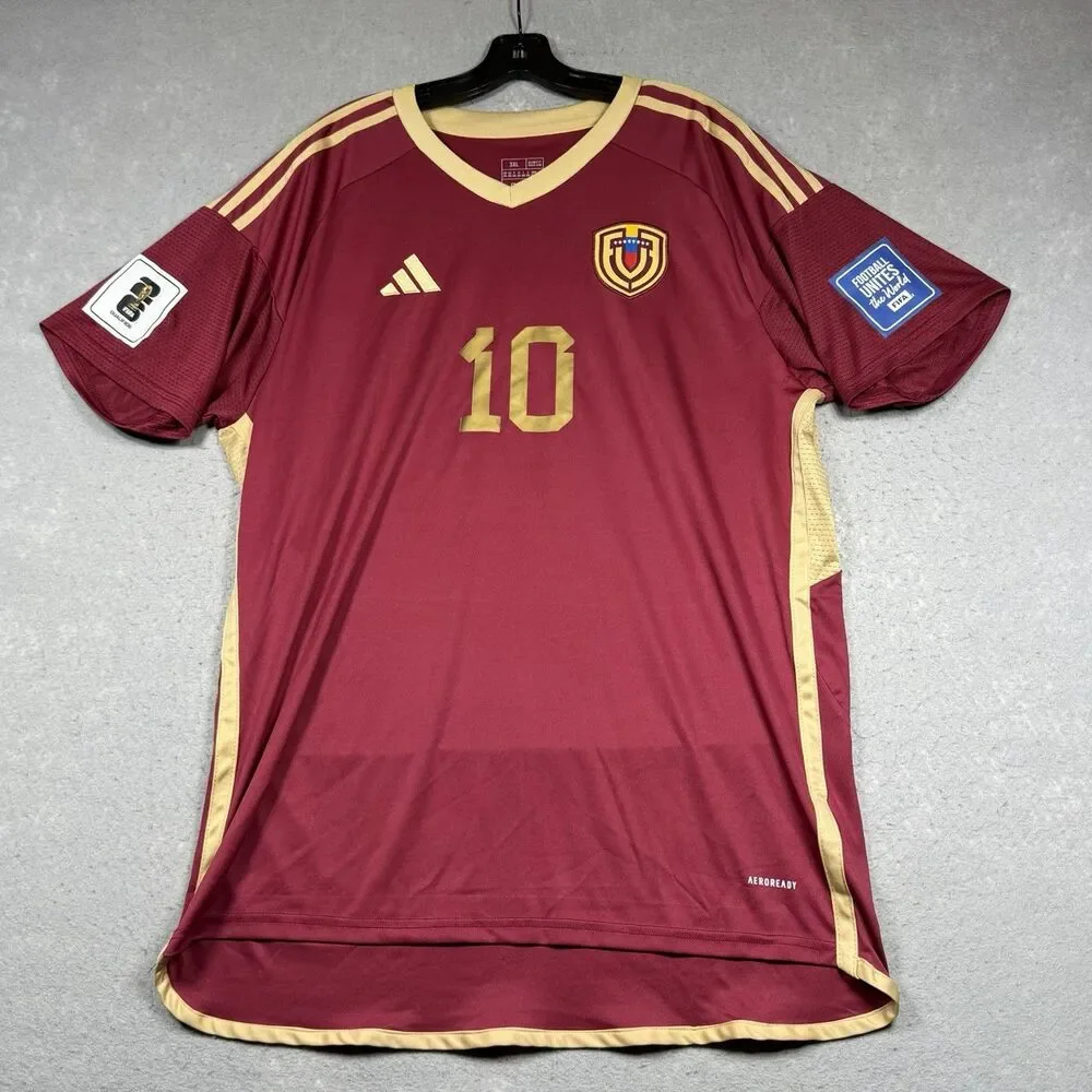 Adidas Venezuela Soteldo #10 Soccer Jersey Red Men’s Size XXXL 3XL
